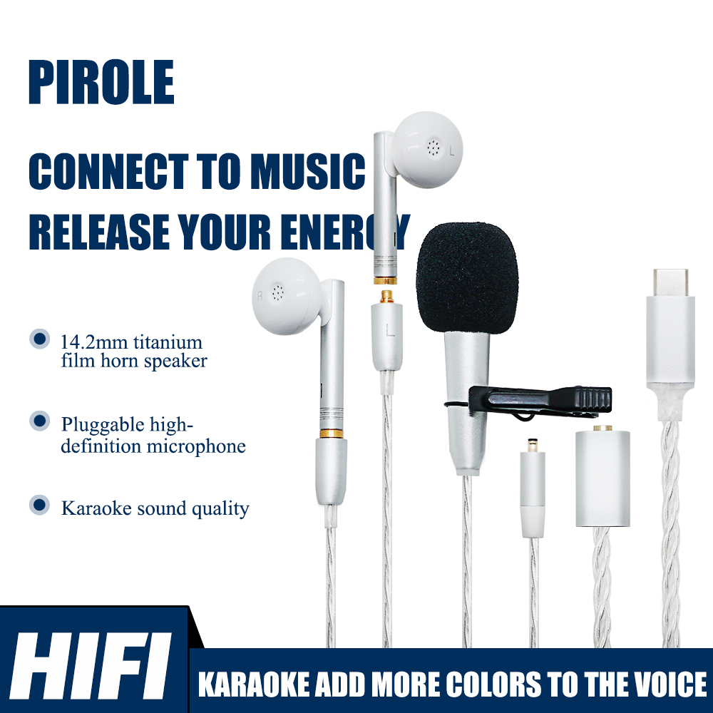 KARAOKE HIFI CUFFIE CABLATE CON MICROFONO CANTARE CUFFIE DAL VIVO KTV MUSIC