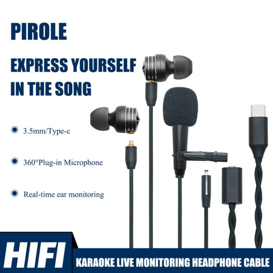 HIFI EARPHONE WIRED HEADPHONE WITH MIC NOISE CANCELLING IN-EAR HEADSET